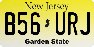 NJ license plate B56URJ