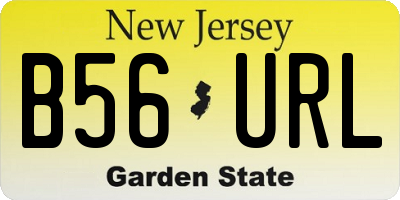 NJ license plate B56URL