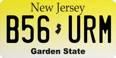 NJ license plate B56URM