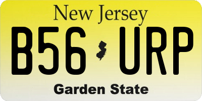 NJ license plate B56URP