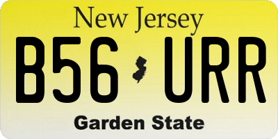 NJ license plate B56URR