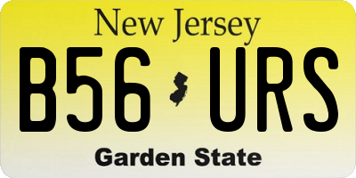 NJ license plate B56URS