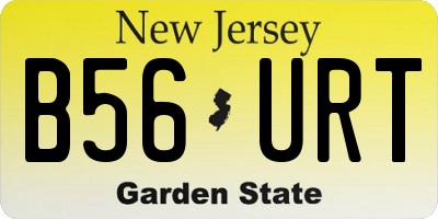 NJ license plate B56URT