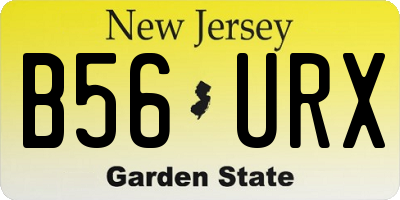NJ license plate B56URX
