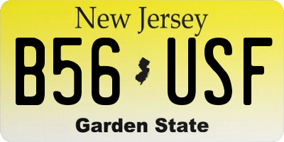 NJ license plate B56USF