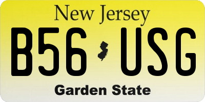 NJ license plate B56USG