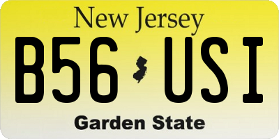NJ license plate B56USI