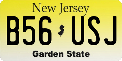 NJ license plate B56USJ