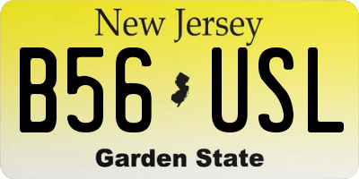 NJ license plate B56USL
