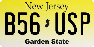 NJ license plate B56USP