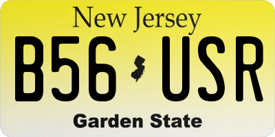 NJ license plate B56USR