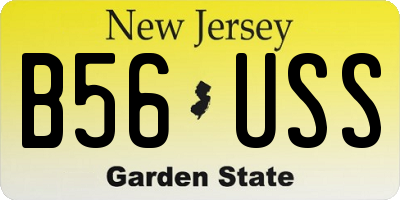 NJ license plate B56USS