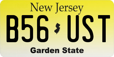 NJ license plate B56UST