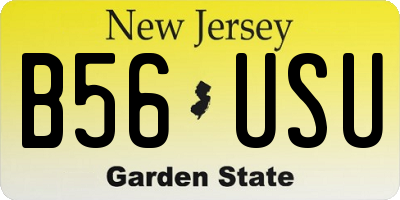 NJ license plate B56USU