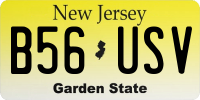 NJ license plate B56USV