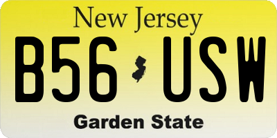 NJ license plate B56USW