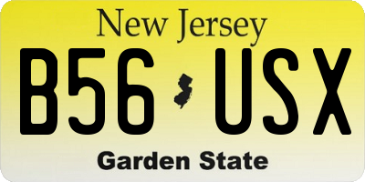 NJ license plate B56USX