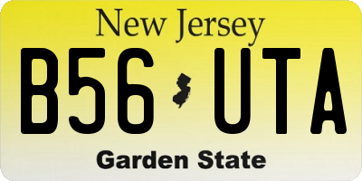 NJ license plate B56UTA