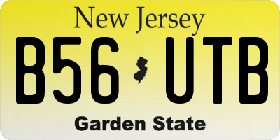 NJ license plate B56UTB