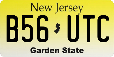 NJ license plate B56UTC