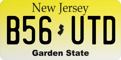 NJ license plate B56UTD