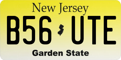 NJ license plate B56UTE