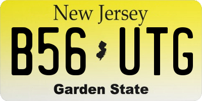 NJ license plate B56UTG