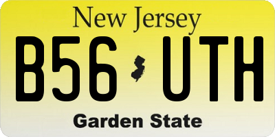 NJ license plate B56UTH