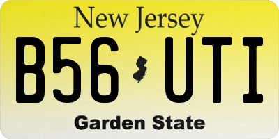 NJ license plate B56UTI