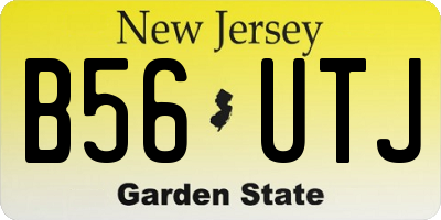 NJ license plate B56UTJ
