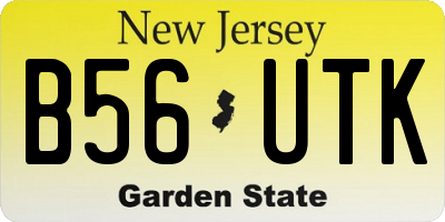 NJ license plate B56UTK