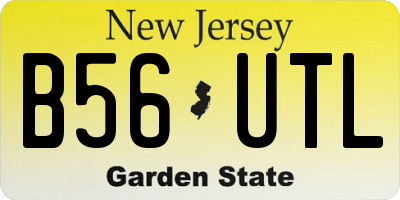 NJ license plate B56UTL