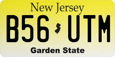 NJ license plate B56UTM