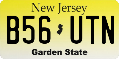 NJ license plate B56UTN