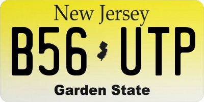 NJ license plate B56UTP