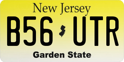 NJ license plate B56UTR