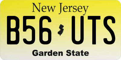 NJ license plate B56UTS