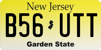 NJ license plate B56UTT