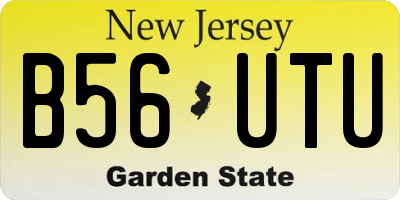 NJ license plate B56UTU