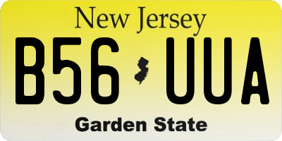 NJ license plate B56UUA