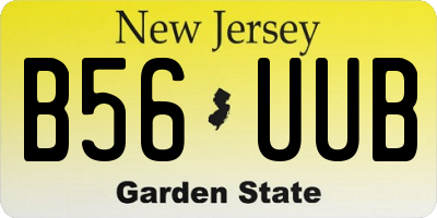 NJ license plate B56UUB