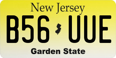 NJ license plate B56UUE