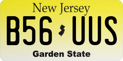 NJ license plate B56UUS