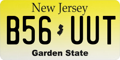 NJ license plate B56UUT