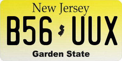 NJ license plate B56UUX