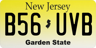 NJ license plate B56UVB