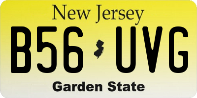 NJ license plate B56UVG