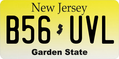 NJ license plate B56UVL
