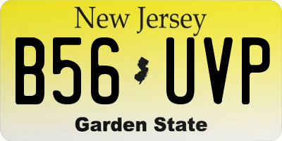 NJ license plate B56UVP