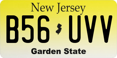 NJ license plate B56UVV